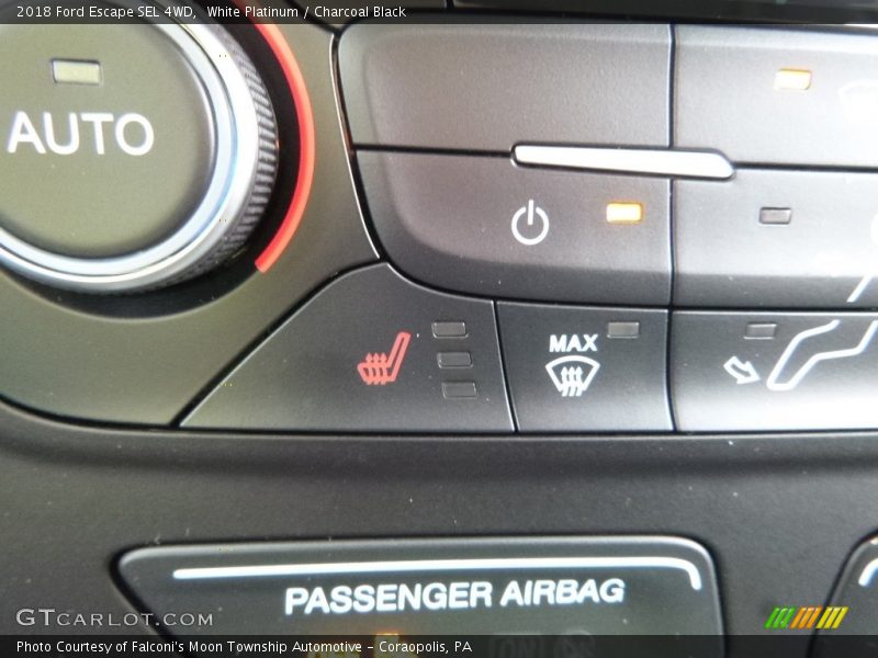 White Platinum / Charcoal Black 2018 Ford Escape SEL 4WD