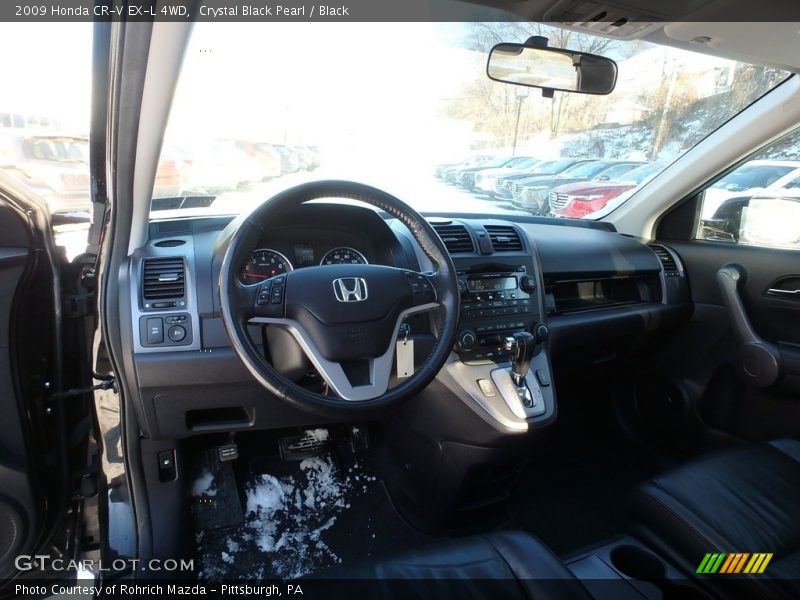 Crystal Black Pearl / Black 2009 Honda CR-V EX-L 4WD
