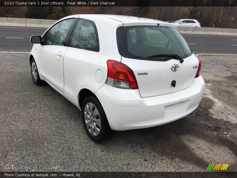 Polar White / Dark Charcoal 2010 Toyota Yaris 3 Door Liftback