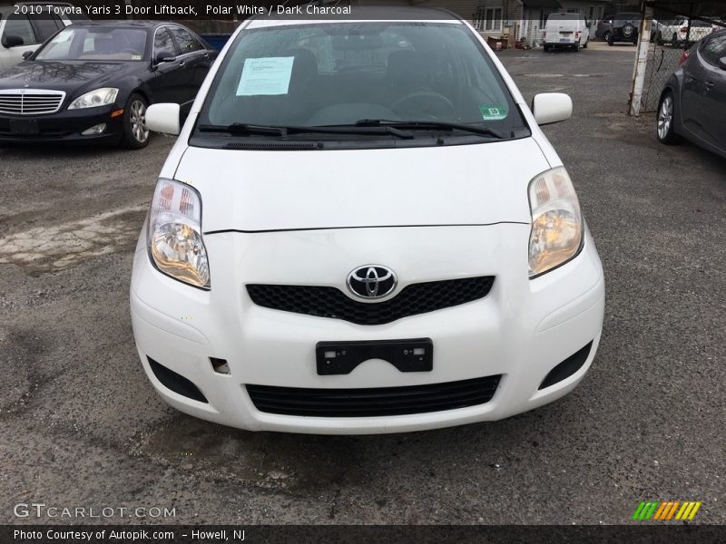 Polar White / Dark Charcoal 2010 Toyota Yaris 3 Door Liftback