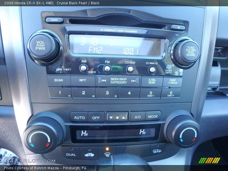 Crystal Black Pearl / Black 2009 Honda CR-V EX-L 4WD