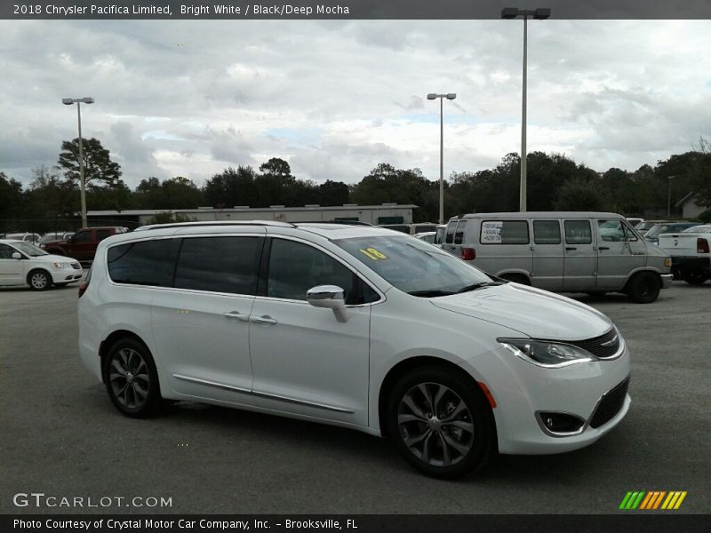 Bright White / Black/Deep Mocha 2018 Chrysler Pacifica Limited