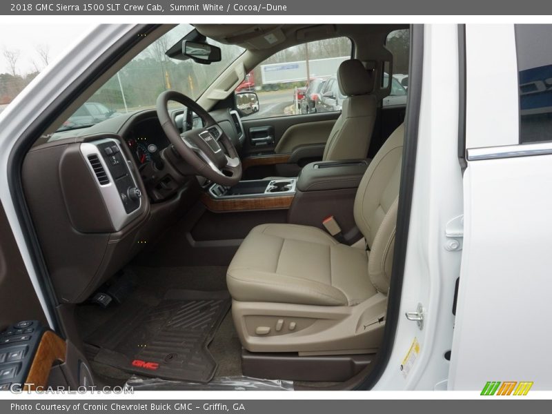 Summit White / Cocoa/­Dune 2018 GMC Sierra 1500 SLT Crew Cab