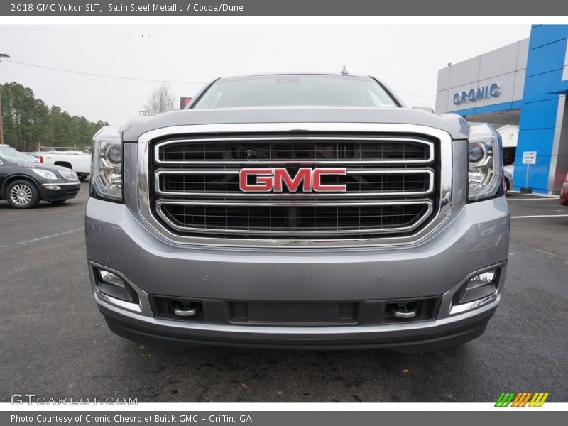 Satin Steel Metallic / Cocoa/Dune 2018 GMC Yukon SLT