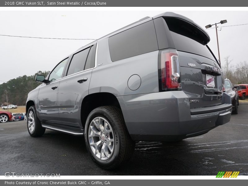 Satin Steel Metallic / Cocoa/Dune 2018 GMC Yukon SLT