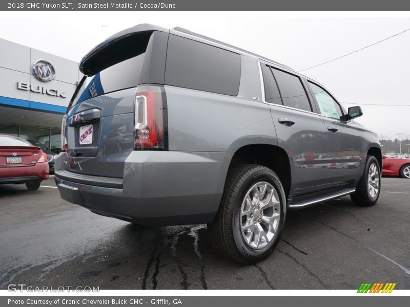 Satin Steel Metallic / Cocoa/Dune 2018 GMC Yukon SLT