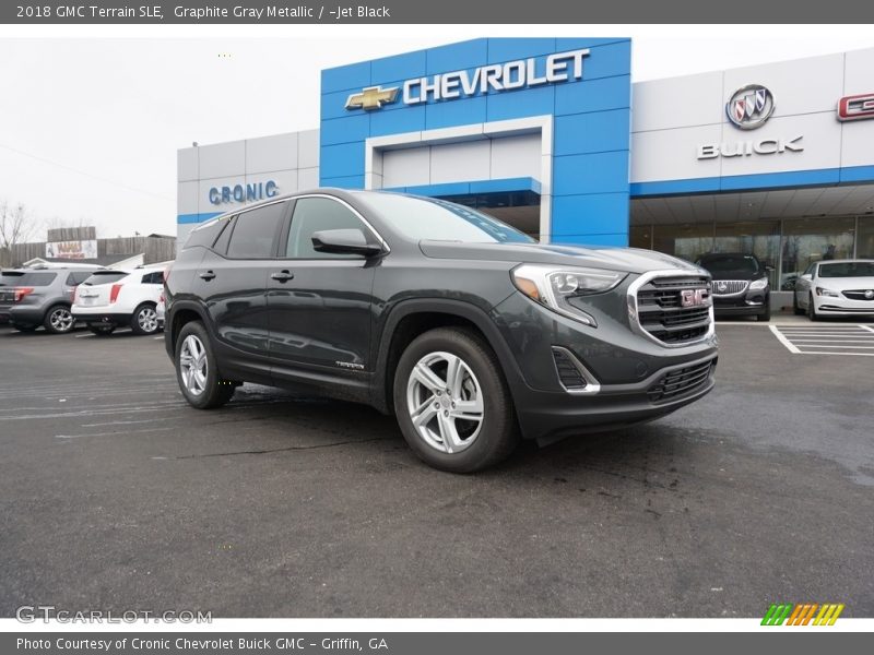 Graphite Gray Metallic / ­Jet Black 2018 GMC Terrain SLE