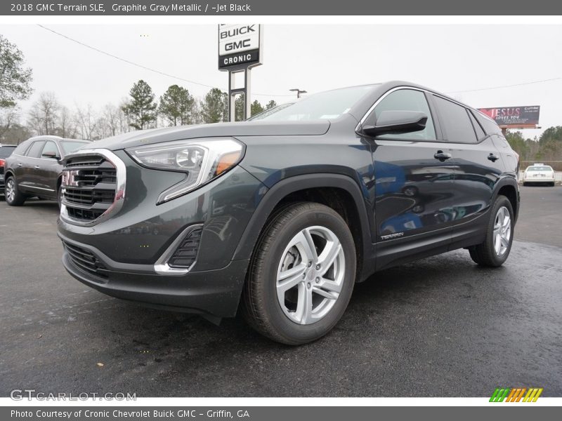 Graphite Gray Metallic / ­Jet Black 2018 GMC Terrain SLE