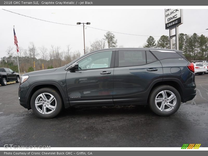 Graphite Gray Metallic / ­Jet Black 2018 GMC Terrain SLE