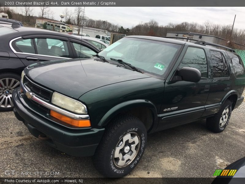 Dark Green Metallic / Graphite 2003 Chevrolet Blazer LS 4x4