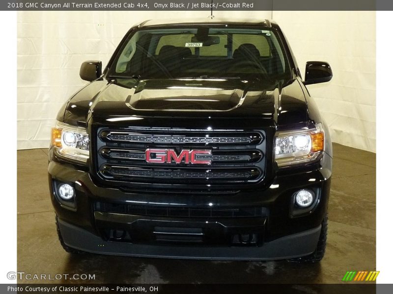 Onyx Black / Jet Black/­Cobalt Red 2018 GMC Canyon All Terrain Extended Cab 4x4