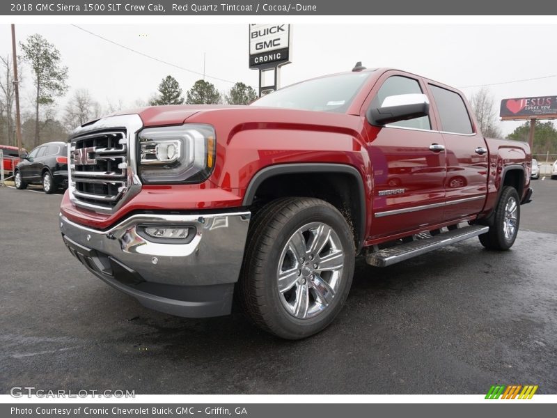 Red Quartz Tintcoat / Cocoa/­Dune 2018 GMC Sierra 1500 SLT Crew Cab