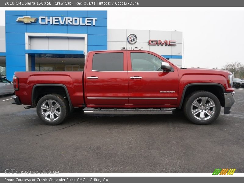 Red Quartz Tintcoat / Cocoa/­Dune 2018 GMC Sierra 1500 SLT Crew Cab