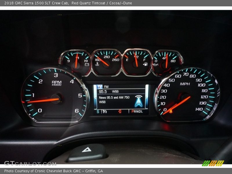 Red Quartz Tintcoat / Cocoa/­Dune 2018 GMC Sierra 1500 SLT Crew Cab