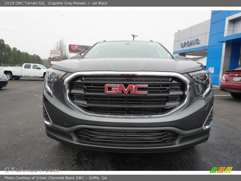 Graphite Gray Metallic / ­Jet Black 2018 GMC Terrain SLE