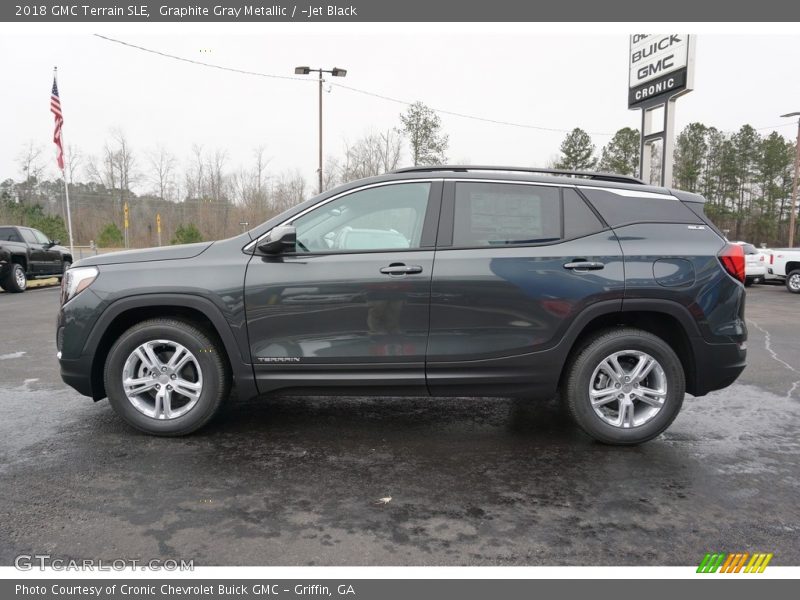 Graphite Gray Metallic / ­Jet Black 2018 GMC Terrain SLE