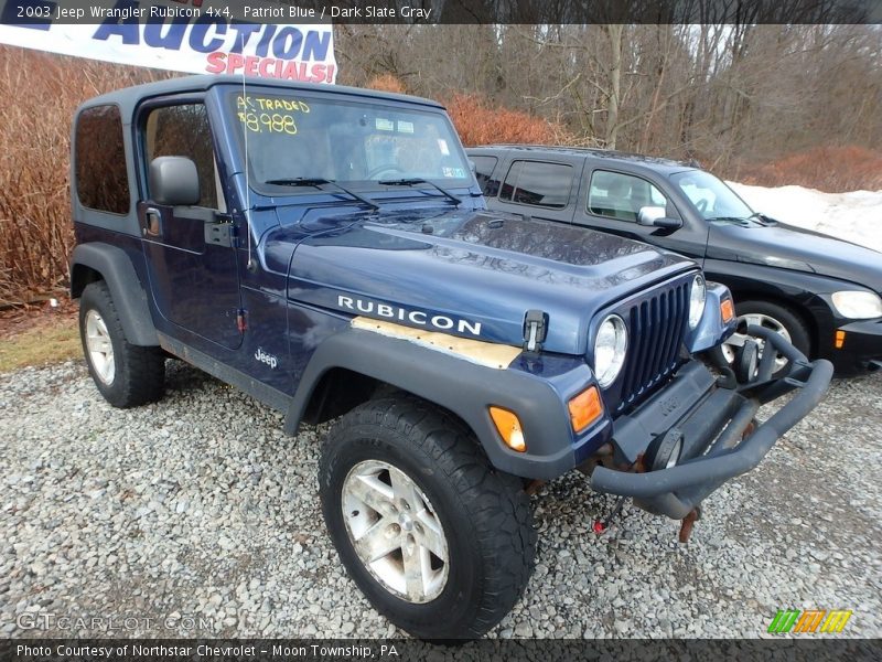 Patriot Blue / Dark Slate Gray 2003 Jeep Wrangler Rubicon 4x4