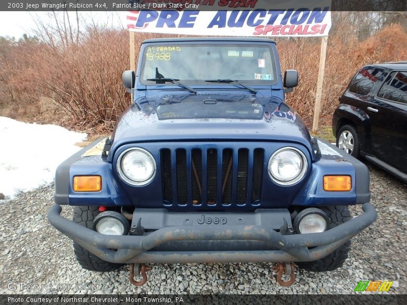 Patriot Blue / Dark Slate Gray 2003 Jeep Wrangler Rubicon 4x4