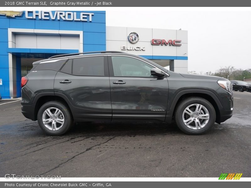 Graphite Gray Metallic / ­Jet Black 2018 GMC Terrain SLE