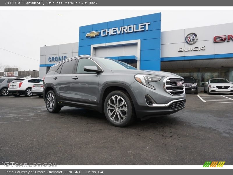 Satin Steel Metallic / ­Jet Black 2018 GMC Terrain SLT