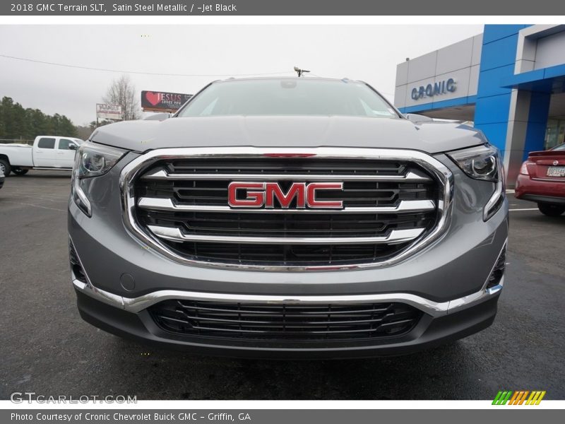 Satin Steel Metallic / ­Jet Black 2018 GMC Terrain SLT