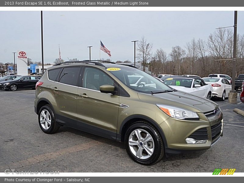 Frosted Glass Metallic / Medium Light Stone 2013 Ford Escape SE 1.6L EcoBoost