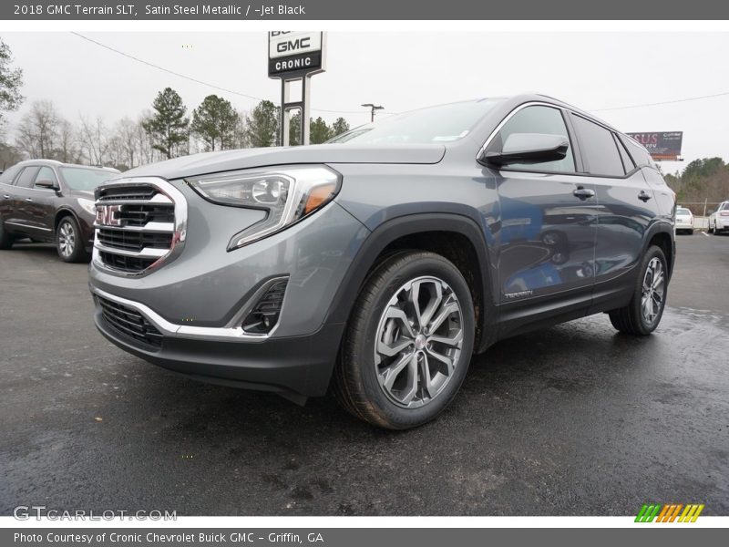 Satin Steel Metallic / ­Jet Black 2018 GMC Terrain SLT