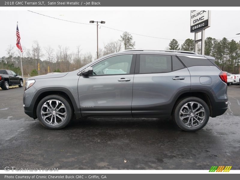 Satin Steel Metallic / ­Jet Black 2018 GMC Terrain SLT