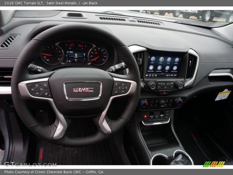 Satin Steel Metallic / ­Jet Black 2018 GMC Terrain SLT