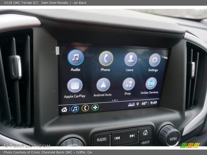 Satin Steel Metallic / ­Jet Black 2018 GMC Terrain SLT