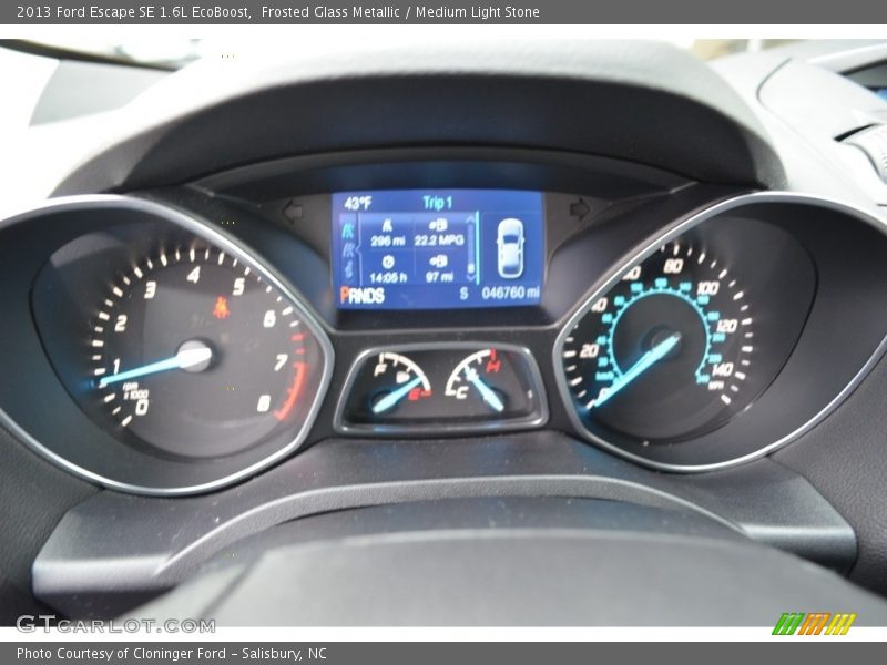 Frosted Glass Metallic / Medium Light Stone 2013 Ford Escape SE 1.6L EcoBoost