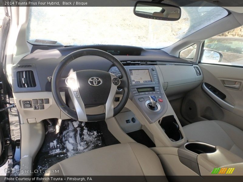 Black / Bisque 2014 Toyota Prius Four Hybrid