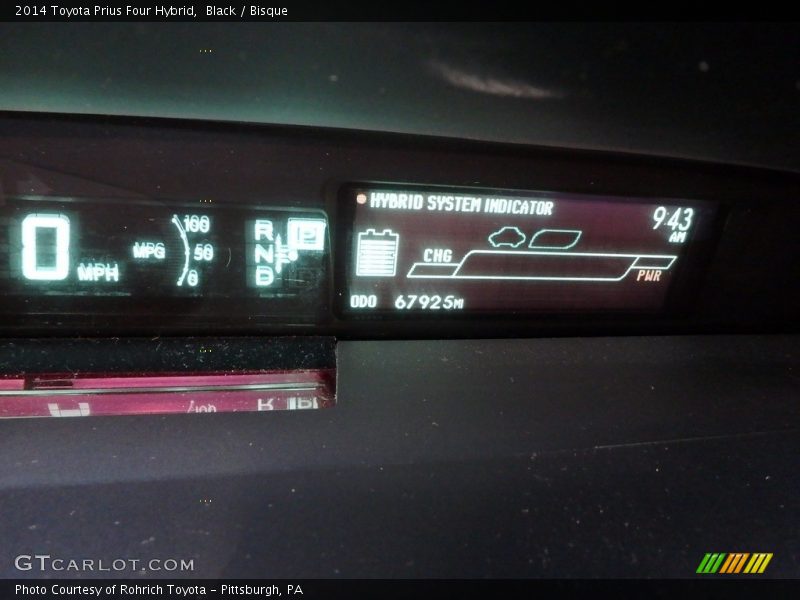 Black / Bisque 2014 Toyota Prius Four Hybrid