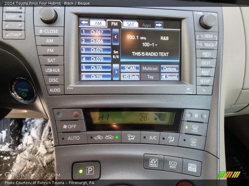 Black / Bisque 2014 Toyota Prius Four Hybrid