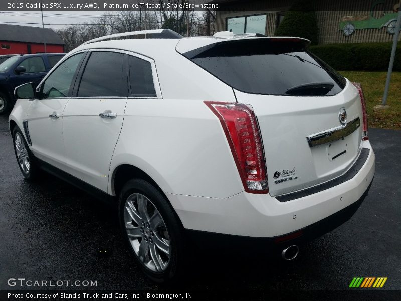 Platinum Ice Tricoat / Shale/Brownstone 2015 Cadillac SRX Luxury AWD