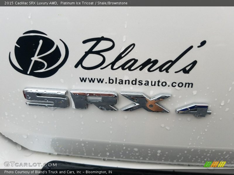 Platinum Ice Tricoat / Shale/Brownstone 2015 Cadillac SRX Luxury AWD