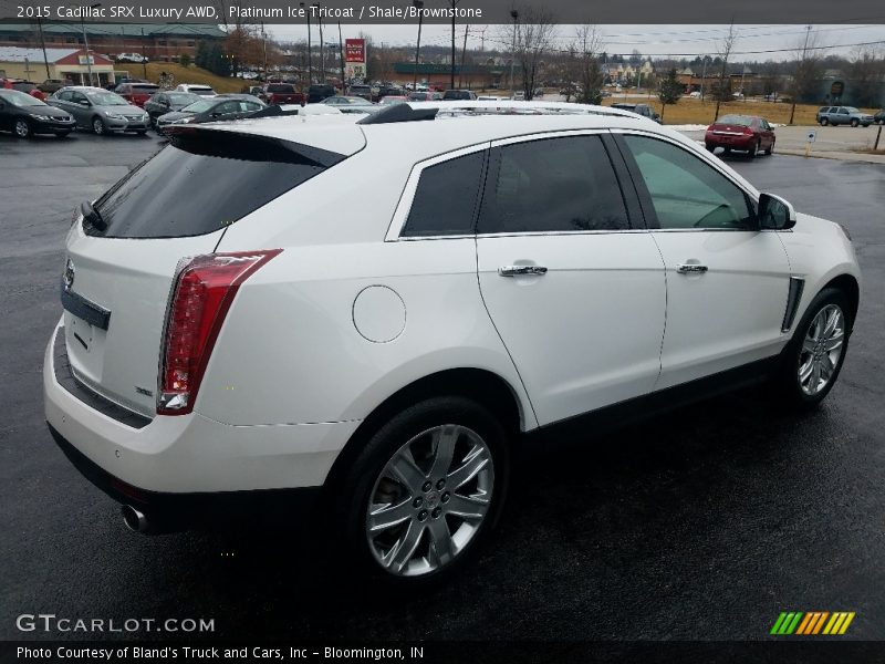 Platinum Ice Tricoat / Shale/Brownstone 2015 Cadillac SRX Luxury AWD