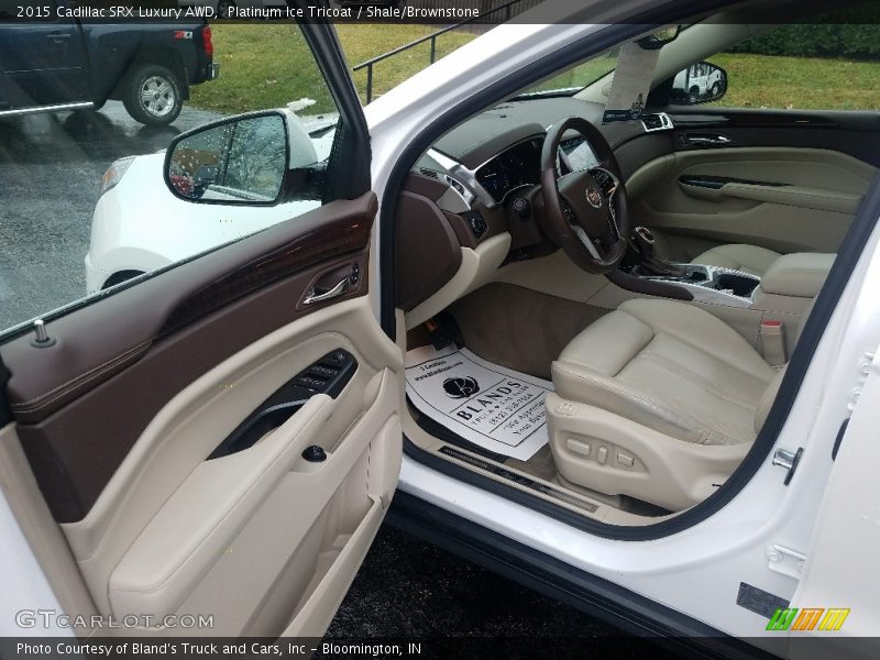 Platinum Ice Tricoat / Shale/Brownstone 2015 Cadillac SRX Luxury AWD
