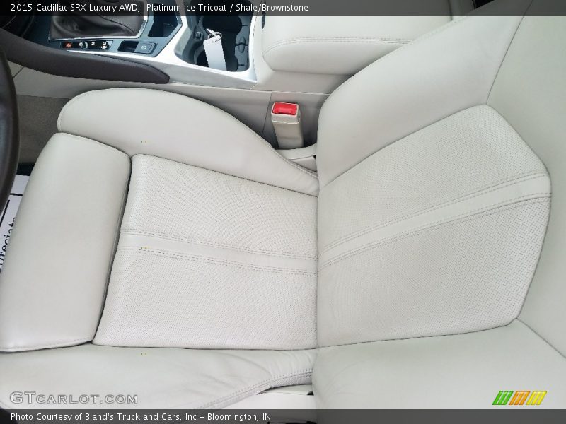 Platinum Ice Tricoat / Shale/Brownstone 2015 Cadillac SRX Luxury AWD
