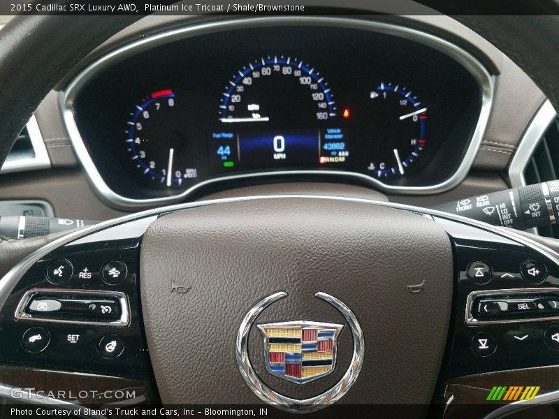 Platinum Ice Tricoat / Shale/Brownstone 2015 Cadillac SRX Luxury AWD