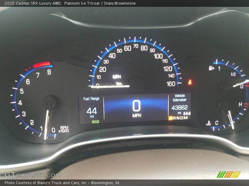 Platinum Ice Tricoat / Shale/Brownstone 2015 Cadillac SRX Luxury AWD
