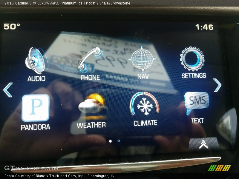 Platinum Ice Tricoat / Shale/Brownstone 2015 Cadillac SRX Luxury AWD