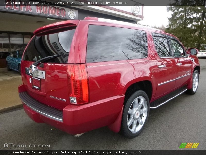 Crystal Red Tintcoat / Cashmere/Cocoa 2013 Cadillac Escalade ESV Luxury AWD