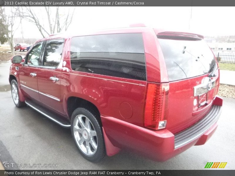 Crystal Red Tintcoat / Cashmere/Cocoa 2013 Cadillac Escalade ESV Luxury AWD