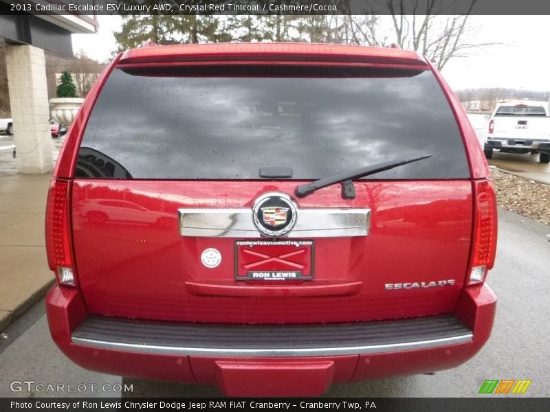 Crystal Red Tintcoat / Cashmere/Cocoa 2013 Cadillac Escalade ESV Luxury AWD