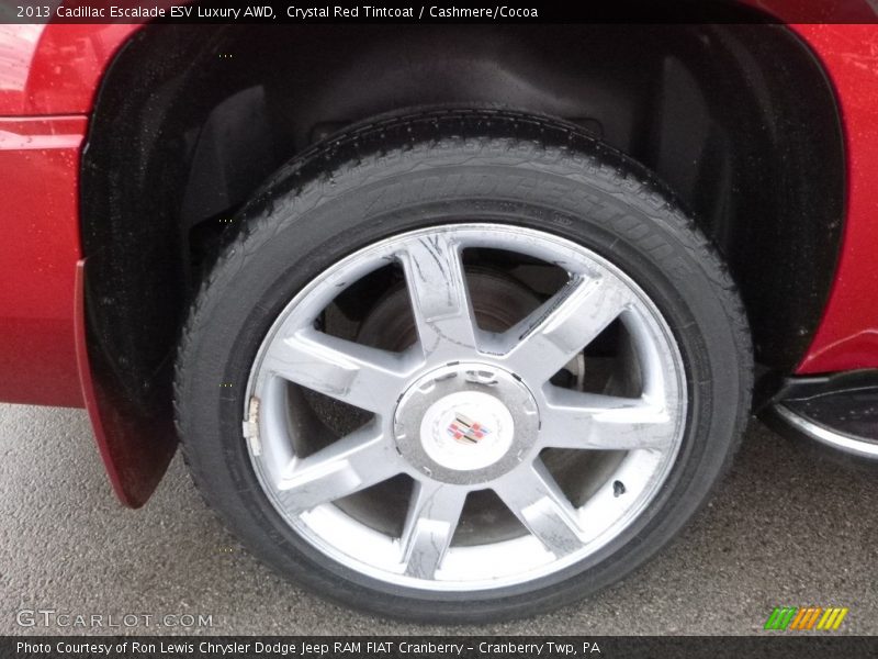 Crystal Red Tintcoat / Cashmere/Cocoa 2013 Cadillac Escalade ESV Luxury AWD