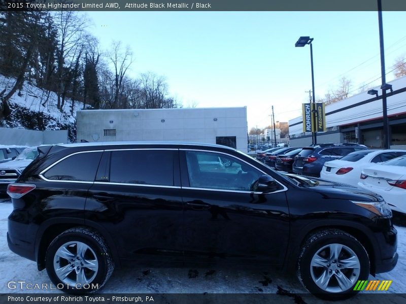 Attitude Black Metallic / Black 2015 Toyota Highlander Limited AWD