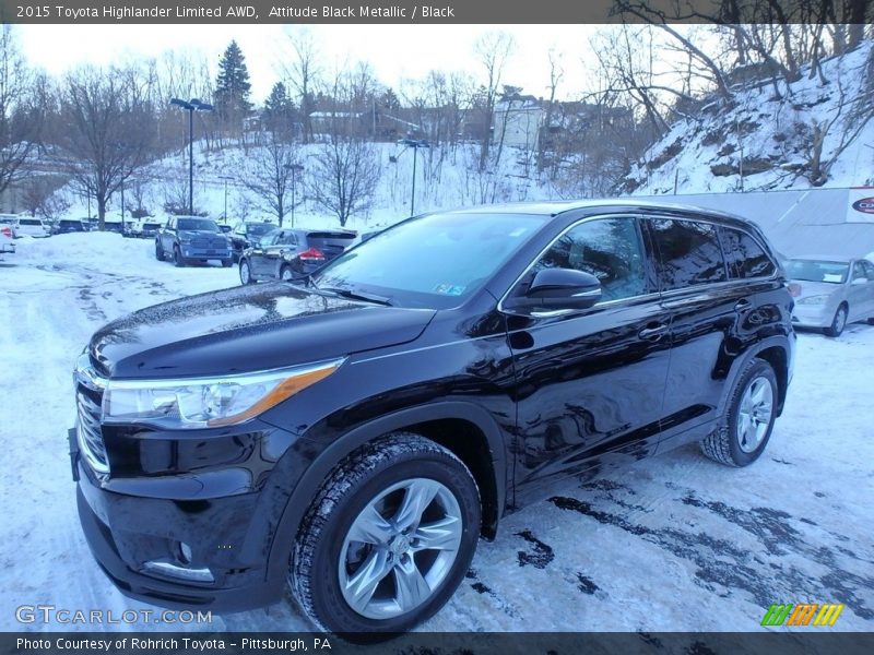 Attitude Black Metallic / Black 2015 Toyota Highlander Limited AWD