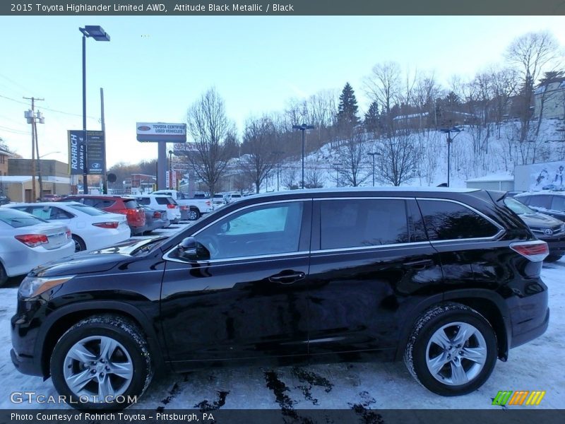 Attitude Black Metallic / Black 2015 Toyota Highlander Limited AWD