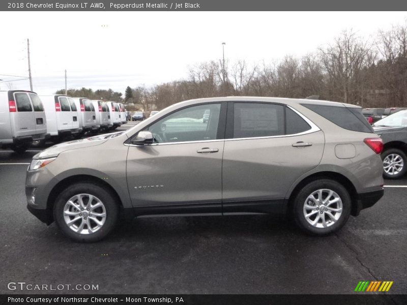 Pepperdust Metallic / Jet Black 2018 Chevrolet Equinox LT AWD
